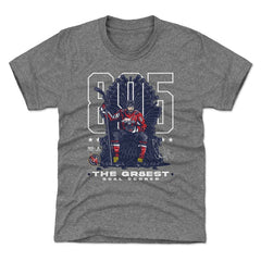 Alexander Ovechkin Washington Capitals 500 Level Youth NHL All-Time Leading Goal Scorer Throne T-Shirt Gray