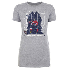 Alexander Ovechkin Washington Capitals 500 Level Women's NHL All-Time Leading Goal Scorer Throne T-Shirt Heather Gray