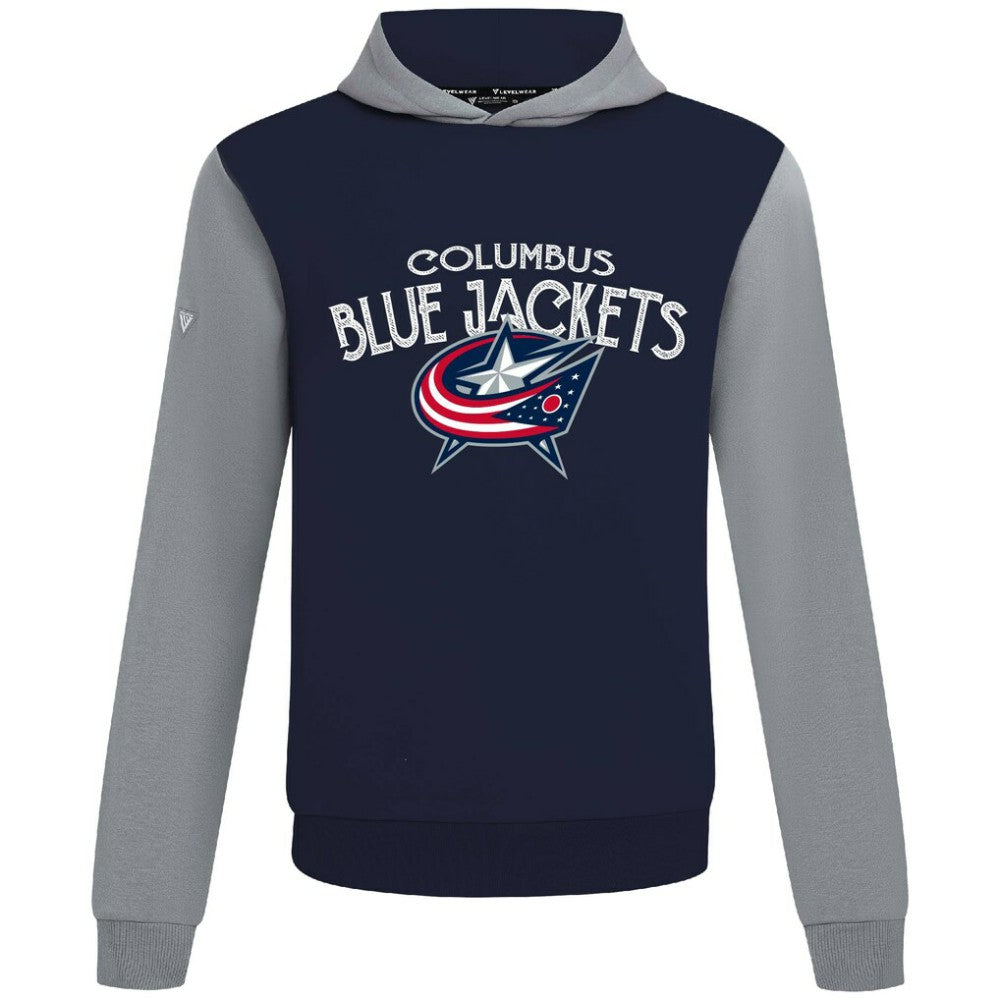 Columbus Blue Jackets Levelwear Ultimate Mission Pullover Hoodie Navy/Gray