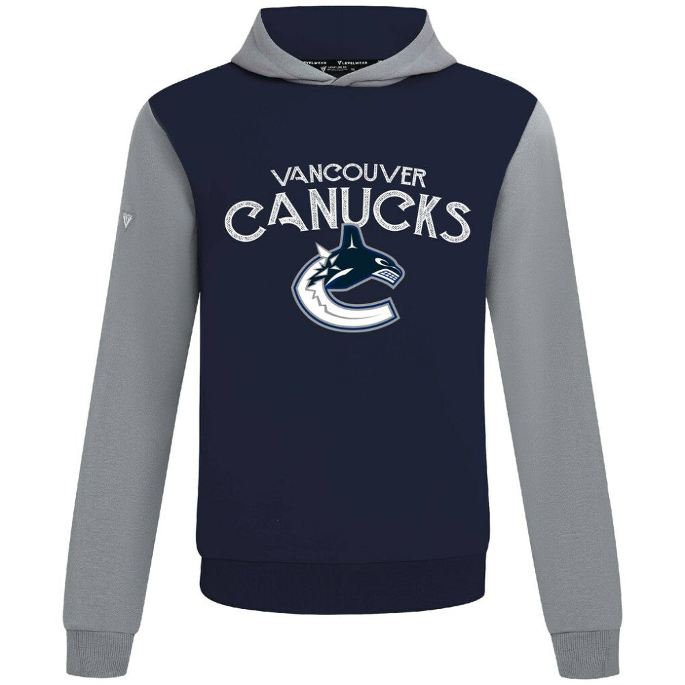 Vancouver Canucks Levelwear Ultimate Mission Pullover Hoodie Navy/Gray