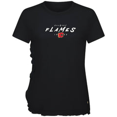 Calgary Flames Levelwear Women's Airflow Scratched T-Shirt Black