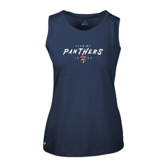 Florida Panthers Levelwear Women's Macy Scratched Tank Top Navy