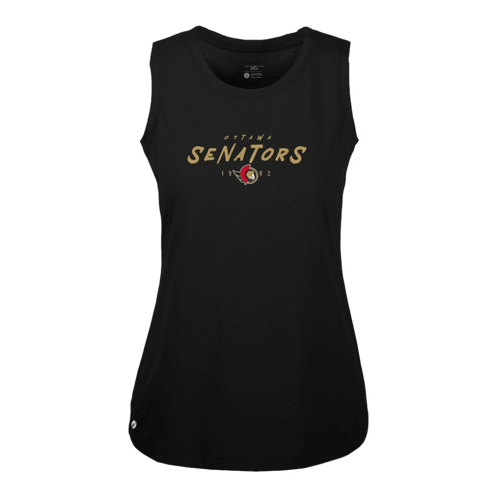 Ottawa Senators Levelwear Women's Macy Scratched Tank Top Black