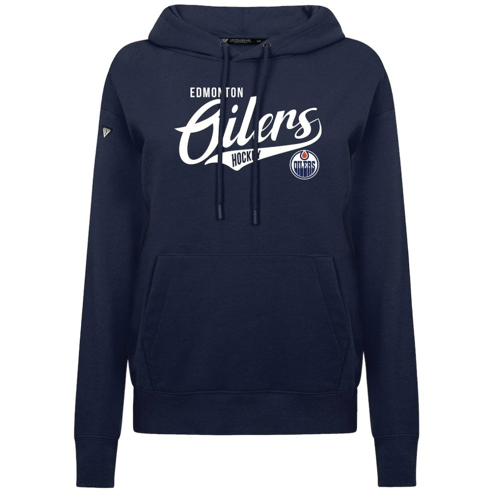 Edmonton Oilers Levelwear Women's Adorn Glide Pullover Hoodie Navy