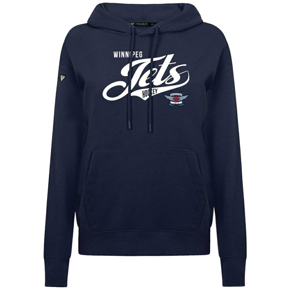 Winnipeg Jets Levelwear Women's Adorn Glide Pullover Hoodie Navy