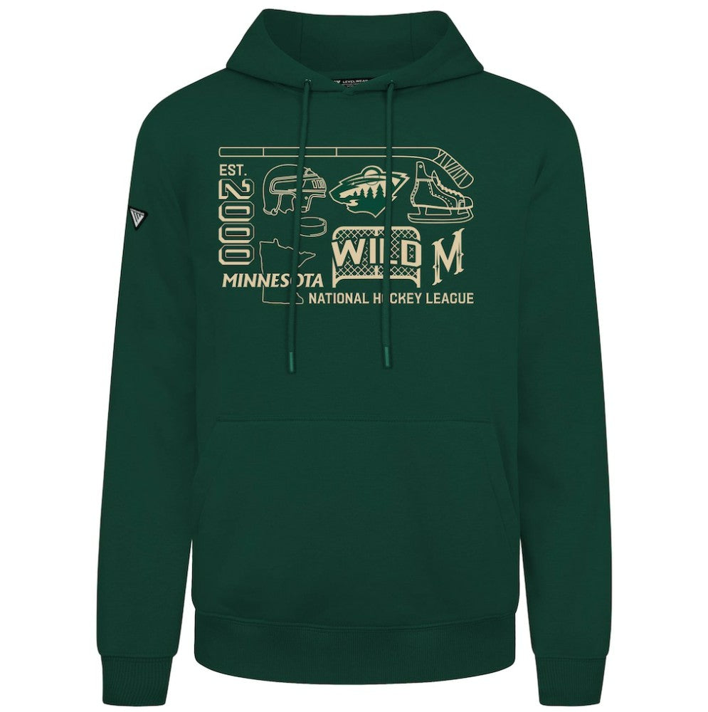 Minnesota Wild Levelwear Podium Campaign Pullover Hoodie Green