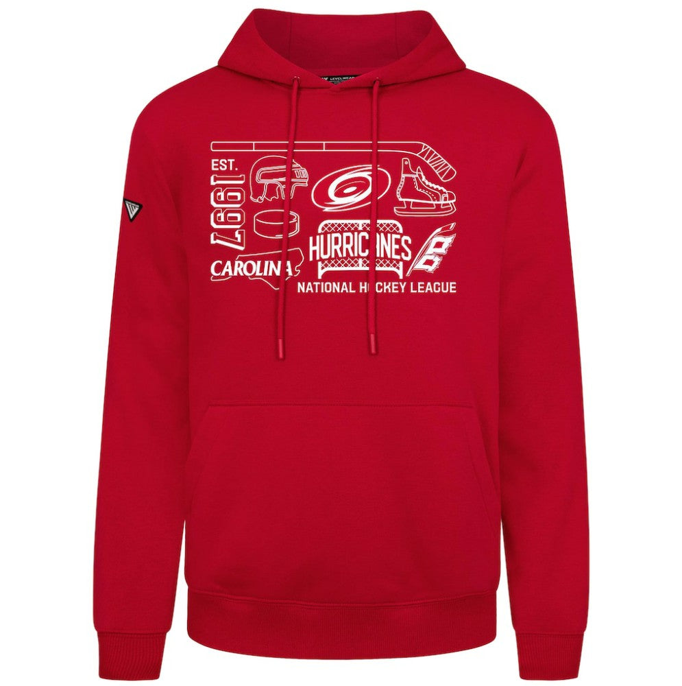 Carolina Hurricanes Levelwear Podium Campaign Pullover Hoodie Red