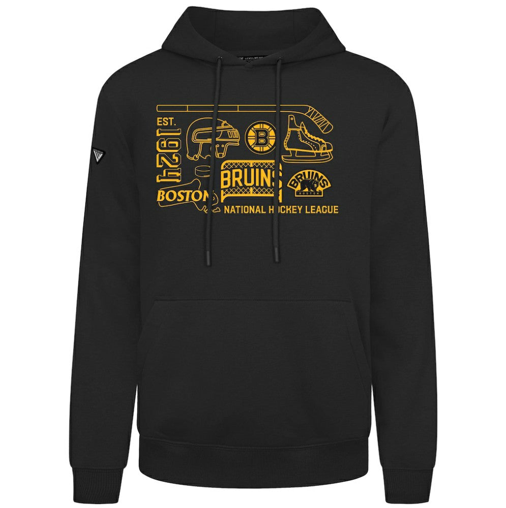 Boston Bruins Levelwear Podium Campaign Pullover Hoodie Black