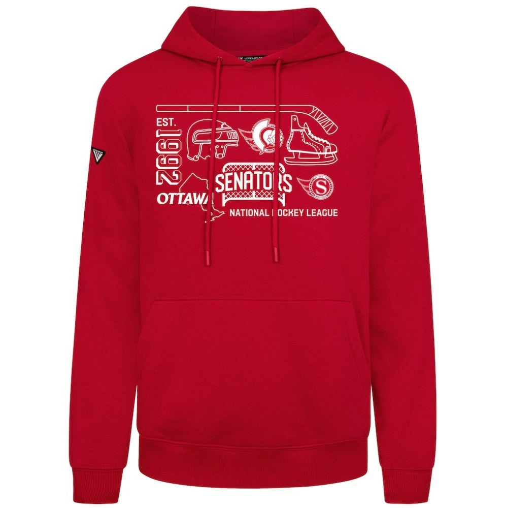 Ottawa Senators Levelwear Podium Campaign Pullover Hoodie Red
