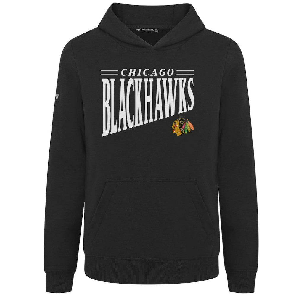 Chicago Blackhawks Levelwear Youth Jr Podium Tally Pullover Hoodie Black