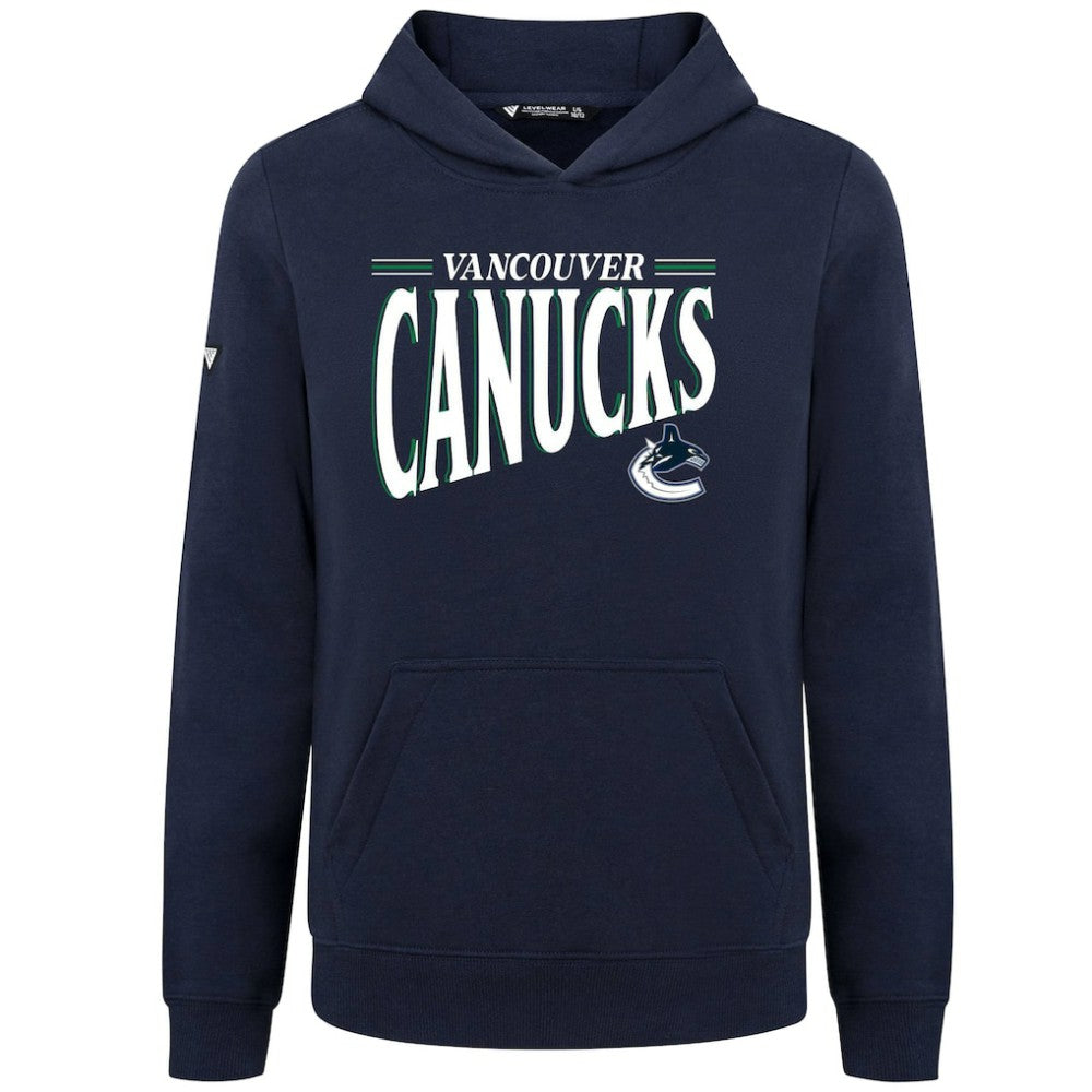 Vancouver Canucks Levelwear Youth Jr Podium Tally Pullover Hoodie Navy