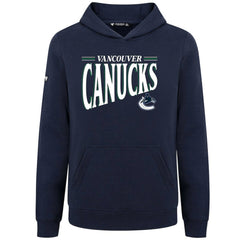 Vancouver Canucks Levelwear Youth Jr Podium Tally Pullover Hoodie Navy