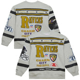 Baltimore Ravens All Over Print Vintage Fleece Crewneck Sweatshirt - Heather Gray online