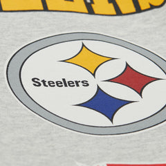 Pittsburgh Steelers All Over Print Vintage Fleece Crewneck Sweatshirt - Heather Gray on sale