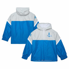 Detroit Lions Tie Breaker Vintage Logo Lightweight Anorak Half-Zip Windbreaker - Silver/Blue sale