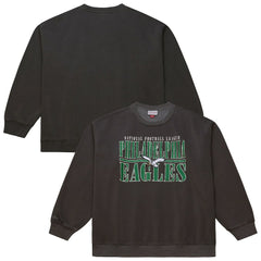 Philadelphia Eagles Downtown Crew Vintage Logo Sweatshirt - Black discount