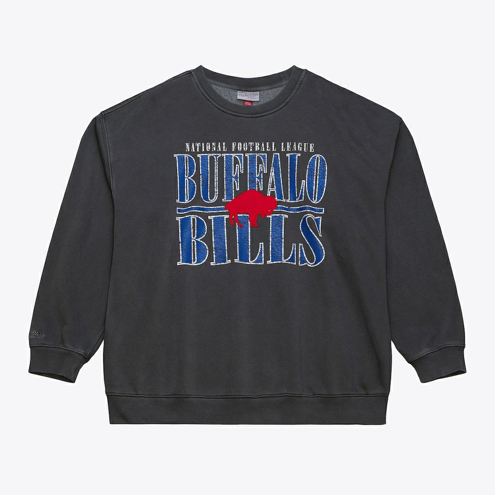 Buffalo Bills Downtown Crew Vintage Logo Sweatshirt - Black on sale
