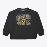 New Orleans Saints Downtown Crew Vintage Logo Sweatshirt - Black outlet