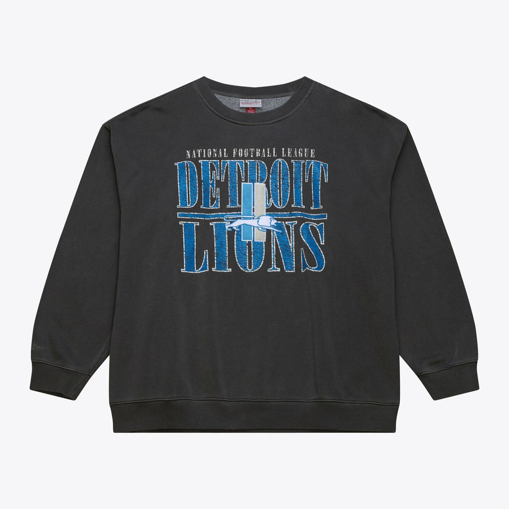 Detroit Lions Downtown Crew Vintage Logo Sweatshirt - Black online