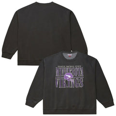 Minnesota Vikings Downtown Crew Vintage Logo Sweatshirt - Black cheap