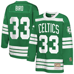 Larry Bird Boston Celtics Youth Maxxed Out 2.0 Fashion Hockey Jersey - Kelly Green | Mitchell & Ness on sale