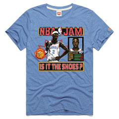 Shai Gilgeous-Alexander Oklahoma City Thunder Homage Unisex NBA Jam Tri-Blend T-Shirt - Light Blue cheap