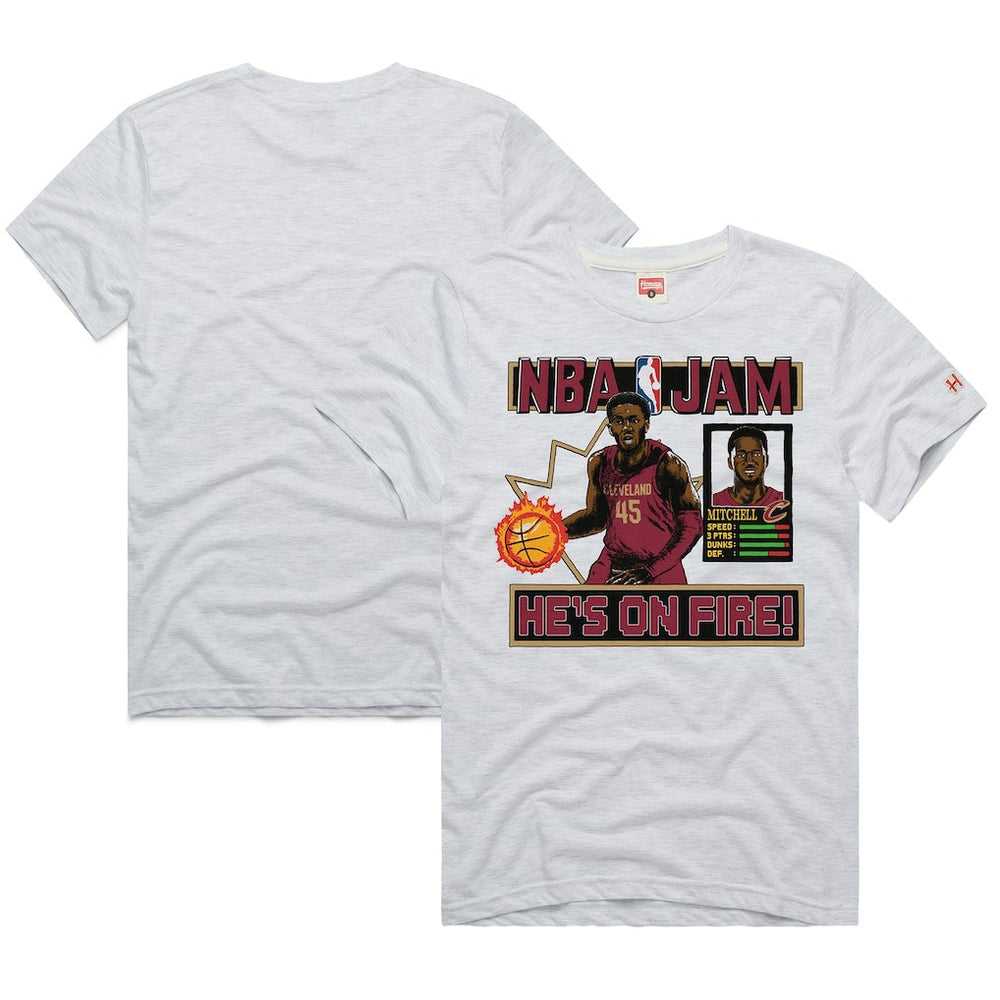 Donovan Mitchell Cleveland Cavaliers Homage Unisex NBA Jam Tri-Blend T-Shirt sale - Ash sale