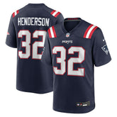 TreVeyon Henderson New England Patriots 2025 NFL Draft Game Jersey - Navy | Nike outlet