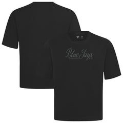 Toronto Blue Jays Levelwear Ethereal Oversized Luxe Signature Knit T-Shirt - Black