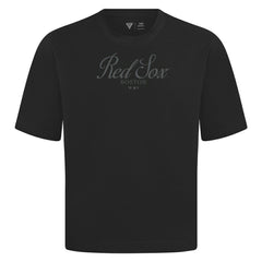 Boston Red Sox Levelwear Ethereal Oversized Luxe Signature Knit T-Shirt - Black