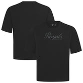 Kansas City Royals Levelwear Ethereal Oversized Luxe Signature Knit T-Shirt - Black