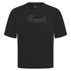 Kansas City Royals Levelwear Ethereal Oversized Luxe Signature Knit T-Shirt - Black