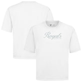 Kansas City Royals Levelwear Ethereal Oversized Luxe Signature Knit T-Shirt - White