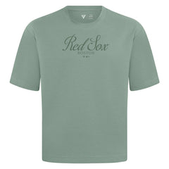 Boston Red Sox Levelwear Ethereal Oversized Luxe Signature Knit T-Shirt - Green