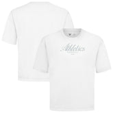 Athletics Levelwear Ethereal Oversized Luxe Signature Knit T-Shirt - White
