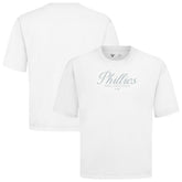 Philadelphia Phillies Levelwear Ethereal Oversized Luxe Signature Knit T-Shirt - White