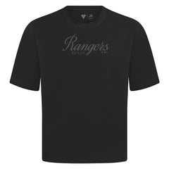 Texas Rangers Levelwear Ethereal Oversized Luxe Signature Knit T-Shirt - Black