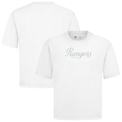 Texas Rangers Levelwear Ethereal Oversized Luxe Signature Knit T-Shirt - White