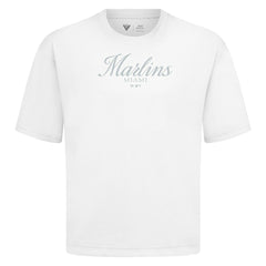 Miami Marlins Levelwear Ethereal Oversized Luxe Signature Knit T-Shirt - White