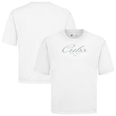 Chicago Cubs Levelwear Ethereal Oversized Luxe Signature Knit T-Shirt - White