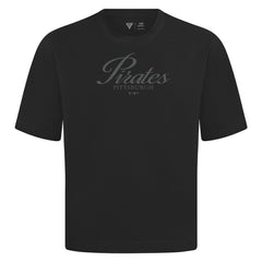 Pittsburgh Pirates Levelwear Ethereal Oversized Luxe Signature Knit T-Shirt - Black