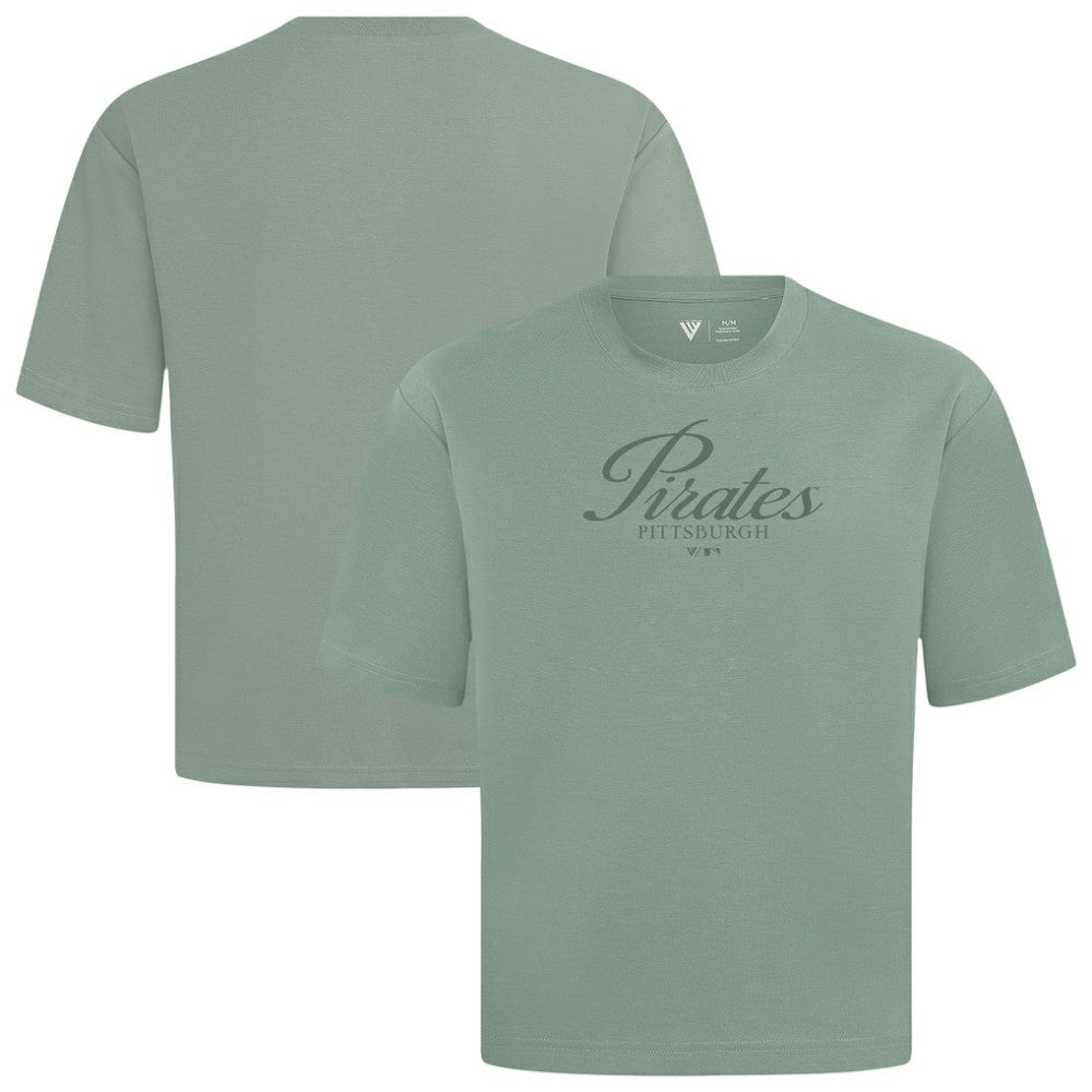 Pittsburgh Pirates Levelwear Ethereal Oversized Luxe Signature Knit T-Shirt - Green