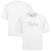 Colorado Rockies Levelwear Ethereal Oversized Luxe Signature Knit T-Shirt - White