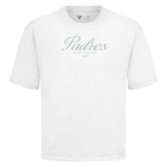 San Diego Padres Levelwear Ethereal Oversized Luxe Signature Knit T-Shirt - White