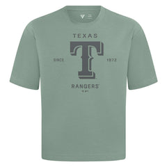 Texas Rangers Levelwear Crossway Oversized Luxe Signature Knit T-Shirt - Green