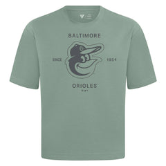 Baltimore Orioles Levelwear Crossway Oversized Luxe Signature Knit T-Shirt - Green
