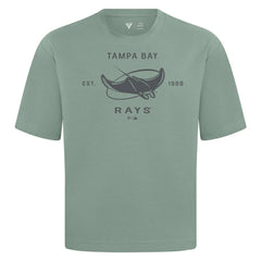 Tampa Bay Rays Levelwear Crossway Oversized Luxe Signature Knit T-Shirt - Green