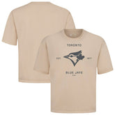 Toronto Blue Jays Levelwear Crossway Oversized Luxe Signature Knit T-Shirt - Khaki
