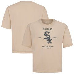 Chicago White Sox Levelwear Crossway Oversized Luxe Signature Knit T-Shirt - Khaki