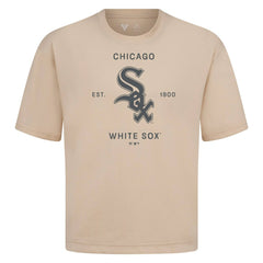 Chicago White Sox Levelwear Crossway Oversized Luxe Signature Knit T-Shirt - Khaki
